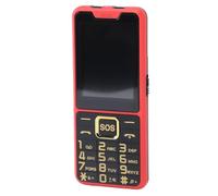 Sxhlseller 2G Big Button Cell Phone with 2.6in HD Screen Voice Announcement Dual SIM 0.3MP Camera SOS Flashlight BT FM Elderly Friendly Mobile Phone (Red)