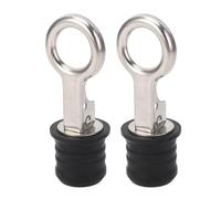 Sxhlseller 2PCS Boat Drain Plug Snap Handle, 1 Inch Stainless Steel Twist Lock Marine Rubber Plug for Ships and Yachts to Maintain a Watertight Seal on Vessel (1-/4 inch)