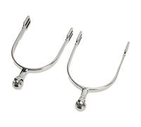 Sxhlseller 2Pcs Stainless Steel Horse Spurs with Roller Ball | Equestrian Riding Gear, Durable Metal Construction, Gentle Rolling Action, Training Competition Farm Ranch Use