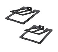 Sxhlseller 2pcs Tilted Desktop Speaker Stands, 16 Degree Angle Aluminum Alloy Riser for Bookshelf PC Speakers with Anti Vibration Foam Pads, Sturdy Lightweight Design