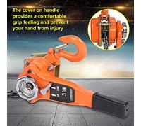 Sxhlseller 3 Ton Manual Chain Block Hoist Lifting Ratchet Lever Pulley | Hand Winch Pulley System, Heavy Duty Industrial Use, 6600lb Capacity, Orange Coated