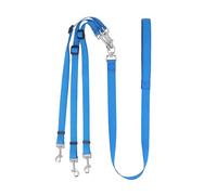 Sxhlseller 3 Way Dog Leash Adjustable Nylon Coupler Leash for Walking Training Puppies, Triple with Comfortable Handle, Suitable for Small/Medium Dogs (Blue)
