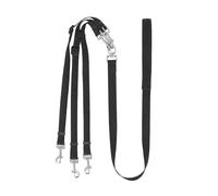 Sxhlseller 3 Way Dog Leash Adjustable Nylon Coupler Leash for Walking Training Puppies, Triple with Comfortable Handle, Suitable for Small/Medium Dogs (Black)