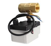 Sxhlseller 3 Wire 2 Control DN20 Ball Valve with Built-in Switch, Ideal for Refrigeration Systems, Brass Material 3/4in Female Thread