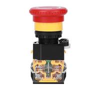 Sxhlseller 3PCs Emergency Stop Push Switch, Industrial Parts with Engineering Plastic Shell for 440V 10A Electrical Systems, 22mm Mounting Diameter, On Off Mechanism
