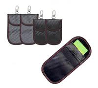 Sxhlseller 4 Pack Faraday Bag for Key Fob Protector, Faraday Cage Key Fob Signal Blocking Holder, Protector, Pouch RFID Box for Car Keys