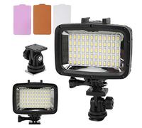 Sxhlseller 40M LED Video Light | 60 LED 5500-6000K 1800LM Underwater Fill Light for SLR Camera with Soft Boards