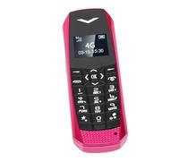 Sxhlseller 4G LTE Unlocked Small Cell Phone, Compact Thumb Size Basic Phone with SOSButton and Speed Dial, for Seniors Travel Work Backup (Rose Red)