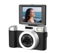 Sxhlseller 4K 64MP Vlogging Camera for YouTube, 16 Retro Filters, Selfie Digital Camera with 180° Flip Screen & Autofocus for Content Creators, Live Streaming, Travel Photography (Black)