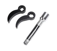 Sxhlseller 4pc Pry Bar Wrench Adapter 1/2in Drive Half Shaft Removal Tool | Adjustable Wrench Extender, Confined Area Auto Repair, 8 Point Square Drive, Heavy Duty Steel