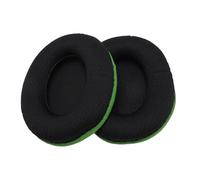 Sxhlseller 4PCS Memory Foam Earpads for Cloud Gaming Headset, Breathable Mesh Fabric Ear Cushion Replacement Covers for Stinger, M50X, and MDR Series (Black Green)