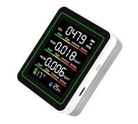 Sxhlseller 5 in 1 Air Quality Tester, CO2 HCHO TVOC Detector with LCD Color Screen for Real Time Monitoring of Temperature and Humidity Levels in Indoor Environments