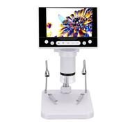 Sxhlseller 5 Inch Digital Microscope 1080P HD Screen Coin Microscope 1000X with 8 Adjustable LED Lights Rechargeable Battery, USB Camera for PCB Inspection Jewelry Soldering