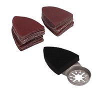 Sxhlseller 51Pcs Sandpaper Set Multitool Triangular Sandingpads Suitable for Fein, Chicago, Craftsman ABS Material