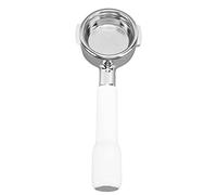 Sxhlseller 58mm Bottomless Portafilter for E61 Group Heads, Naked Espresso Handle with Two Ears and Filter Basket, Compatible with Rocket, Rancilio, and Faema Machines (White)