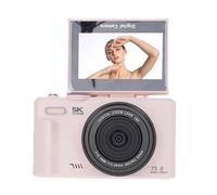 Sxhlseller 5K Digital Camera for Photography, WiFi 75MP Vlogging Camera with 18X Digital Zoom, 0.45x Macro Wide Angle Lens, Compact Travel Camara