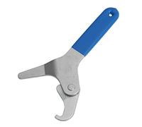 Sxhlseller Adjustable Shock Spanner Wrench Hooked Jaw for 35mm-75mm | Motorcycle Preload Adjusting Tool, Non-Slip Hooked Jaw, Heavy Duty Steel and PVC Handle, with Hanging Hole, for Rear Shock Ab