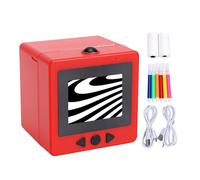 Sxhlseller AI Sticker Printer, Voice Controlled Sticker Maker Machine with 2.4 Inch Screen, Portable Thermal Inkless Stickers Printer 203 DPI, Make Your Own Stickers (Red)