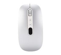Sxhlseller AI Voice Mouse with 120 Language Translation, Triple Mode Bluetooth 2.4G Wired, 500mAh Rechargeable Ergonomic OCR Screen Capture for PC (Silver)