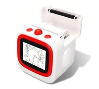 Sxhlseller AI Voice Sticker Printer, Smart Thermal Printer with Bluetooth, 2.4 Inch Preview Screen, Inkless Technology, Black and White Print, Custom Plays