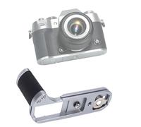 Sxhlseller Aluminum L Shape Hand Grip for XT50 Camera, Quick Release Plate Arca Swiss Compatible, Leather Handle with 1/4 Inch Thread - Anti Slip Base, Metal Bracket (Silver)