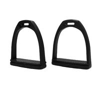 Sxhlseller Anti-Slip Horse Riding Stirrups 2PCS | Engineering Plastic Equestrian Stirrups With Rubber Pads for Knee and Ankle Protection Black Western Saddle