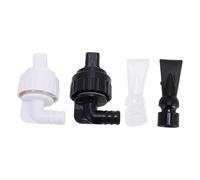 Sxhlseller Aquarium Pump Duckbill Nozzle, 360 Degree Rotating Fish Tank Water Outlet Pipe with Anti Siphon Function for Steady Control, 2 Pack Plastic Set