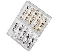 Sxhlseller Assorted Watch Crowns, Watch Crown Parts Replacement Accessories Repair Tool Kit with Plastic Storage Container, for Watchmakers and Repair Work
