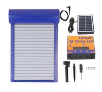 Sxhlseller Auto Chicken Coop Door with Solar Power, Timer Control | Solar Powered Chicken Door Opener, Programmable Time Mode, Manual Mode, LED Display, Iron Frame, for Chicken Duck Goose Coop