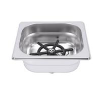 Sxhlseller Automatic Pitcher Rinser, Stainless Steel Space Saving Cup Washer with High Pressure Rinsing, for Home and Commercial Kitchen Use (Silver)