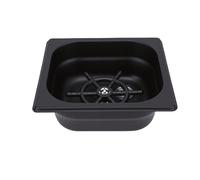 Sxhlseller Automatic Pitcher Rinser, Stainless Steel Space Saving Cup Washer with High Pressure Rinsing, for Home and Commercial Kitchen Use (Black)
