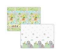 Sxhlseller Baby Play Mat Large Reversible Foldable Thick Floor Mat for Infants Toddlers Kids, Portable XPE Foam Playmat for Indoor and Outdoor Use