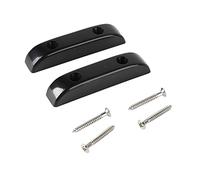Sxhlseller Bass Thumb Rest, 2 Pcs Plastic Anti Slip Finger Support for Jazz Bass Guitar, With Easy Installation Screws (GM01 Black)