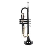 Sxhlseller Beginner Band Performance Black Brass Trumpet Set, Easy to Play Standard Instrument with Excellent Sound Quality, Valves, Wear, Ni Brass Material