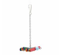 Sxhlseller Bird Chew Toy 2PCS Set, Multicolored Popsicle Stick and Wooden Block Exercise Accessory for Small to Medium Parrots, Love Birds, and Cage Environments