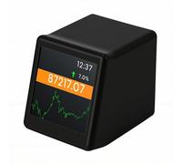 Sxhlseller Bitcoin Ticker, 1.54 Inch WiFi Crypto Price Real Time, Type C Cryptocurrency Display Screen Desk Monitor, for Enthusiasts (Black)