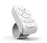 Sxhlseller Bluetooth Page Turner Scrolling Remote Control for Phone Tablet with Wireless Camera Shutter Volume Control Support IOS (White)