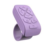 Sxhlseller Bluetooth Scrolling Remote for Video and Social Media, Camera Shutter and Page Turner, Wireless Control for Phone and Tablet, Compatible (Purple)