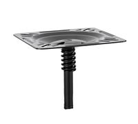 Sxhlseller Boat Seat Pedestal Base with Shock Absorbing Spring, 3/4 Inch Pin Post Socket Mount, Fit for 7x7 Inch Seat Base, Heavy Duty Galvanized Steel, Black Coated Finish