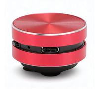 Sxhlseller Bone Conduction Speakers Ultra Mini, Turn Anythin Into Speaker, Stereo Bass Portable Small Cordless Speaker with Suction Cup for Home Outdoor Travel (Red)