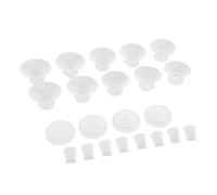 Sxhlseller Breastpump Parts Replacement for M5, 22 Pcs Kit with 8 Duckbill Valves, 4 Diaphragms, and 10 Flange Inserts in Sizes 13mm to 21mm Liquid Silicone