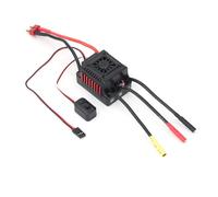 Sxhlseller Brushless ESC 45A Adjustable Water Proof for 1/10 RC Car Sensor Protecting T Plug Red for Four Wheelers, Trucks