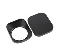 Sxhlseller Camera Lens Hood, Aluminum Alloy CNC Processed, Blocks Light and Prevents Reflection, Flash Compatible, 49mm Shade Protector with Cap, Portable and Accurate Fit, Silver (46mm)