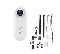Sxhlseller Cat Camera Collar - 120° Wide Angle 4K 8MP Pet Dog Collar Camera, Action Camera 4K 30fps Pocket Wearable Body Camera, Multi Fuctional Pet Cat for Video Records Outdoor (White)