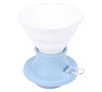 Sxhlseller Ceramic Pour Over Coffee Dripper, Immersion Style Manual Brewer with Heat-Resistant Silicone Base, Portable for Home & Office (Blue)