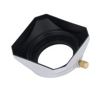 Sxhlseller Chamber Lens Hood, 39 Mm Square Silver Resistant Metal Lens for Camera Accessories