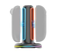 Sxhlseller Charging Dock Fit for NSwitch 2 Controller, 9 RGB Light Magnetic Controller Charger Station, Supports Dual Side Charging 4 Controllers Simultaneously