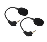 Sxhlseller Cloud Replacement Microphone 2PCS 3.5mm | Lossless Sound, Noise Cancellation, Detachable Boom Mic Foam Cover, Gold Plated OFC Core, Plug and Play for Gaming Headsets