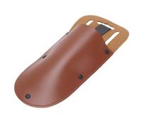 Sxhlseller Compact PU Leather Garden Tool Pouch | Hanging Belt Holder Sheath for Pruning Shears Pliers Scissors - Brown Wear Proof (Brown)