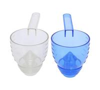 Sxhlseller Convenient Transparent Measuring Scoop Prevent Spill Clear Cup for Easy Baking Control 2 Pcs for Every Household